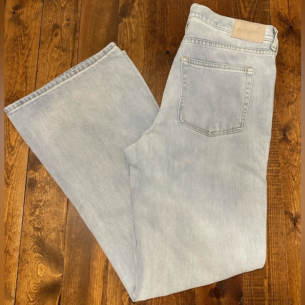 Everlane The High Rise Flare Light Blue Jeans